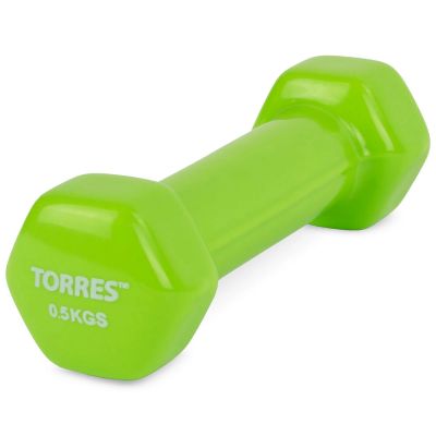 Лот: 22365299. Фото: 1. Гантель 0,5 кг Torres металл в... Гантели