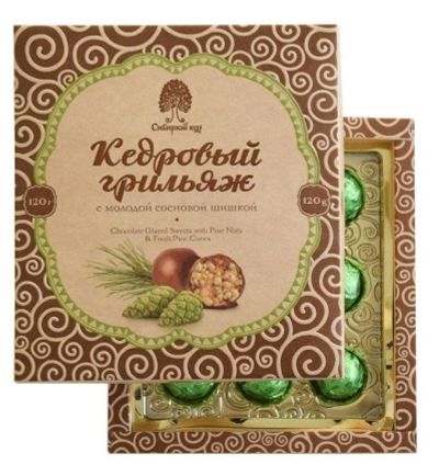 Лот: 14530492. Фото: 1. Грильяж кедровый в ассортименте... Шоколад, конфеты