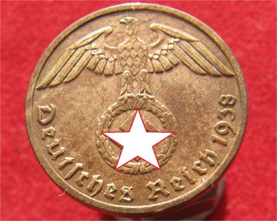 Лот: 11010524. Фото: 1. Монета № 19049 Немецкий рейх.Свастика... Остальные страны