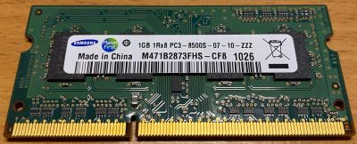 Лот: 19140371. Фото: 1. Память Samsung DDR3 1GB 1066mhz... Оперативная память