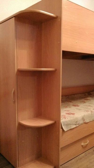 Лот: 10800775. Фото: 1. Кровать двухъярусная с двумя матрасами. Кровати