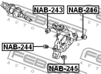 Лот: 18592853. Фото: 1. Сайлентблок задней цапфы NAB-244... Ходовая, подвеска, рулевое управление