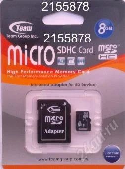 Лот: 1024341. Фото: 1. Карта памяти Team MicroSd/SDHC... Карты памяти