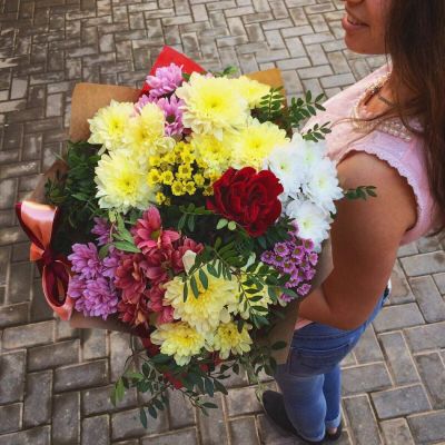 Лот: 8004287. Фото: 1. Сборный букет. Цветы на Щорса... Свежие цветы