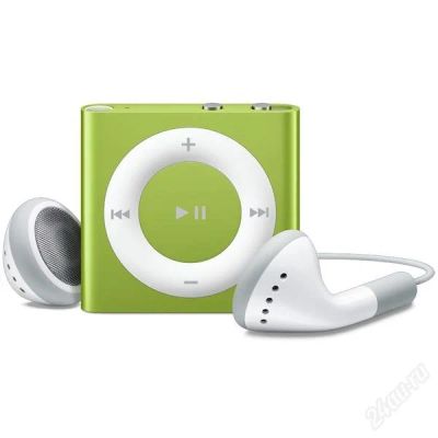 Лот: 985335. Фото: 1. Apple iPod shuffle 2 ГБ (Зеленый... Плееры