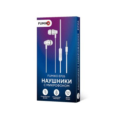 Лот: 25794275. Фото: 1. Наушники проводные FUMIKO EP26... Наушники, гарнитуры