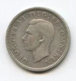 Лот: 8649505. Фото: 1. 6 пенсов Великобритания 1939г... Великобритания и острова