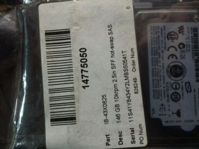 Лот: 11343854. Фото: 1. Жесткий диск IBM IB-43X0825 146GB. Жёсткие диски (HDD)