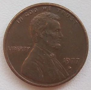 Лот: 12035256. Фото: 1. США 1 цент 1977 D. Америка