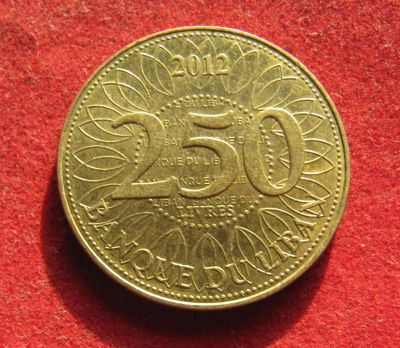 Лот: 19953628. Фото: 1. Ливан 250 ливров, 2012 г. Ближний восток