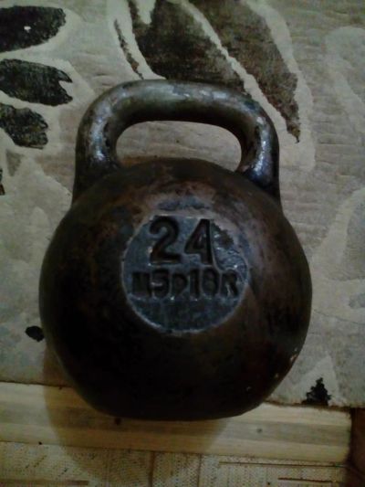 Лот: 8271540. Фото: 1. Гиря чугунная 24 кг. Гири