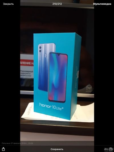 Лот: 13302217. Фото: 1. Honor 10 lite Небесный цвет. Новый... Смартфоны