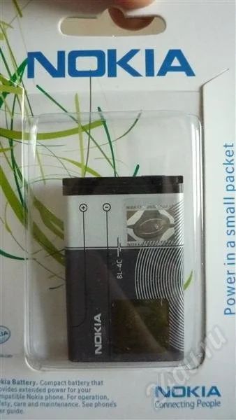 Лот: 535098. Фото: 1. Батарея Nokia BL-4C для Nokia... Аккумуляторы