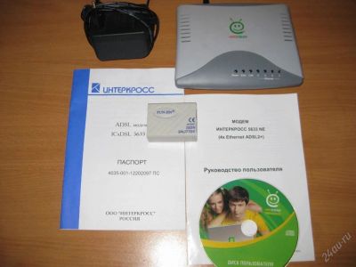 Лот: 46771. Фото: 1. Модем Интеркросс 5633 NE (4x Ethernet... Проводные модемы