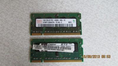 Лот: 3177001. Фото: 1. Две оперативки по 1GB, для ноута... Оперативная память