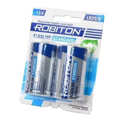 Лот: 21515198. Фото: 1. Батарейка D Robiton Standard LR20... Батарейки, аккумуляторы, элементы питания