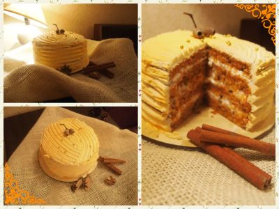 Лот: 4951076. Фото: 1. Морковный торт с орехами пекан... Торты, пирожные