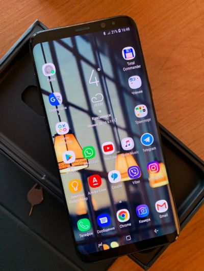 Лот: 12488755. Фото: 1. Samsung Galaxy S8 Plus 64Gb MidNight... Смартфоны