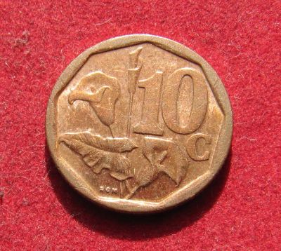 Лот: 19469878. Фото: 1. ЮАР 10 центов, 2021 г. Остальные страны