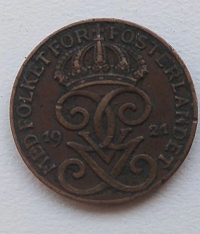 Лот: 15518191. Фото: 1. Швеция 1921,. Европа