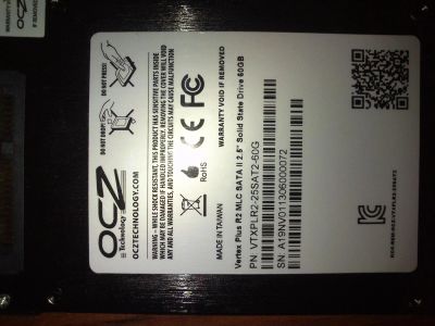 Лот: 3249824. Фото: 1. OCZ Vertex plus r2 60Gb (не использовался... Жёсткие диски (HDD)
