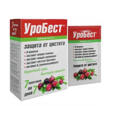 Лот: 24839221. Фото: 1. Уробест порошок пак. 4,5г № 7... Лекарства