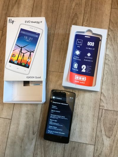 Лот: 13965089. Фото: 1. Смартфон Fly IQ4504 EVO Energy... Смартфоны
