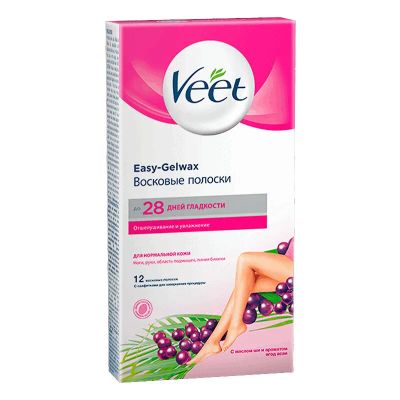 Лот: 24888661. Фото: 1. Полоски Veet восковые для нормальной... Лекарства