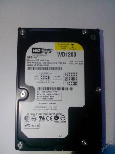 Лот: 5610298. Фото: 1. Жёсткий диск WD 120Gb IDE. Жёсткие диски (HDD)