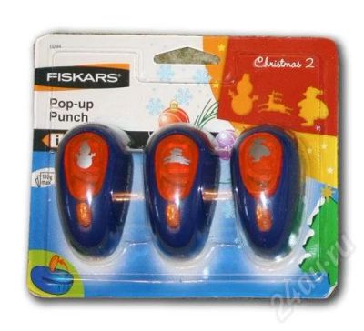 Лот: 161319. Фото: 1. Набор дыроколов Fiskars новогодний. Открытки, конверты