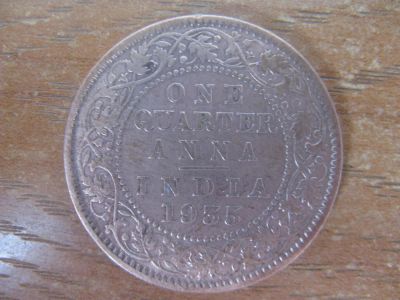 Лот: 9041727. Фото: 1. Индия 1/4 Анна 1935 года. Георг... Азия