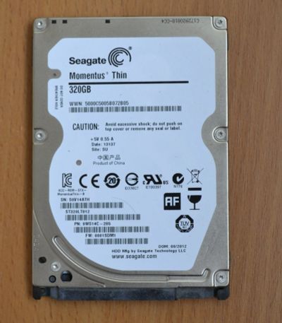 Лот: 15156457. Фото: 1. Жесткий диск 2,5" 320Гб Seagate... Жёсткие диски (HDD)