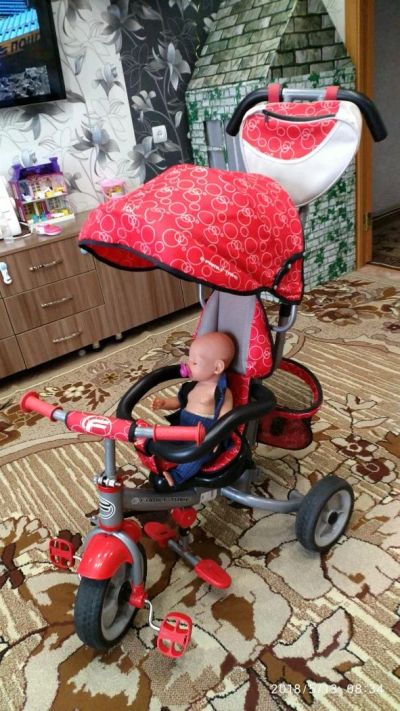 Лот: 11499639. Фото: 1. Детский трёхколёсный велосипед... Велосипеды