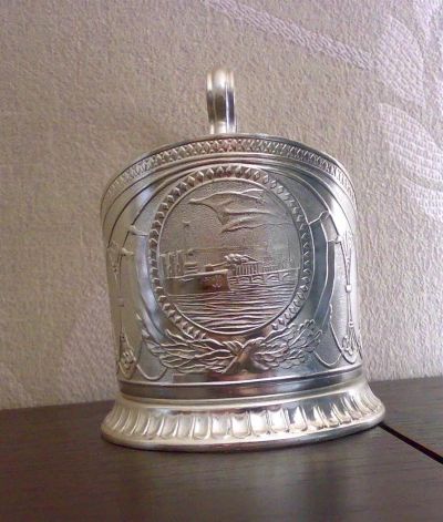 Лот: 1029976. Фото: 1. Подстаканник крейсер Аврора. Предметы интерьера и быта
