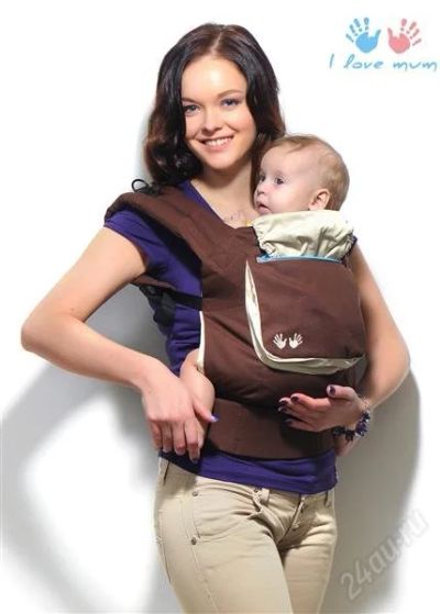 Лот: 2756463. Фото: 1. Слинг-рюкзак I love mum. Слинги, эрго рюкзаки, переноски
