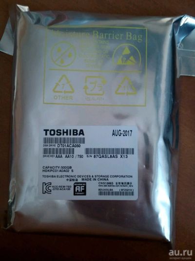 Лот: 10915864. Фото: 1. Жесткий диск винчестер Toshiba... Жёсткие диски