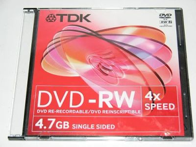 Лот: 6117909. Фото: 1. TDK DVD-RW. CD, DVD, BluRay