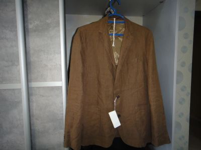 Лот: 25510861. Фото: 1. Пиджак льняной в стиле smart casual... Пиджаки