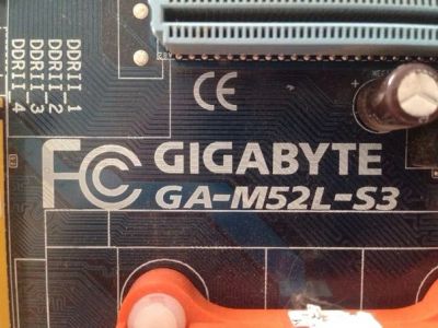 Лот: 5406479. Фото: 1. Материнская плата Gigabyte GA-M52L-S3... Материнские платы