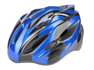 Лот: 21167890. Фото: 1. Шлем велосипедный, сине-черный... Шлемы