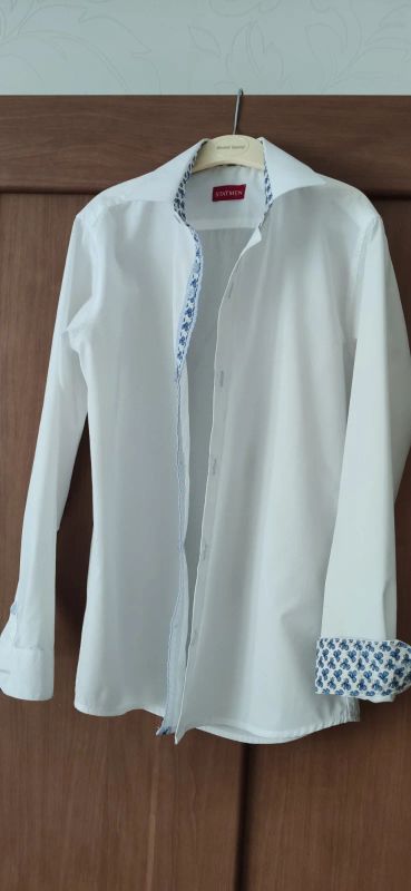 Лот: 17708316. Фото: 1. Рубашка белая Statmen, разм.33... Рубашки, блузки, водолазки