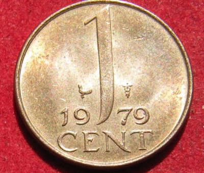Лот: 19056377. Фото: 1. Нидерланды 1 цент, 1979 г. Остальные страны