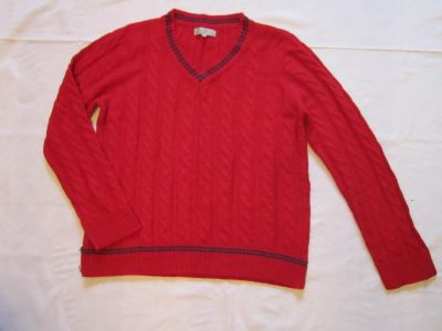 Лот: 6364525. Фото: 1. пуловер красный, шерсть,новый... Свитеры, толстовки