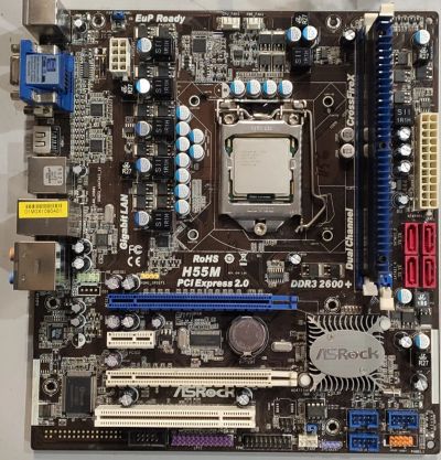 Лот: 20353774. Фото: 1. Asrock H55M + Intel i3 540 + 2Gb... Комплекты запчастей