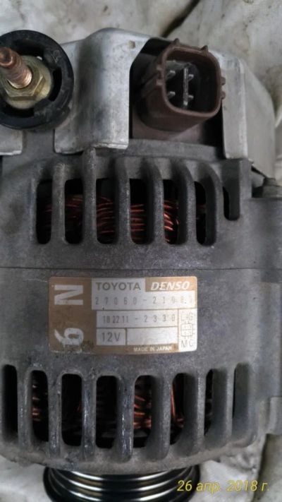 Лот: 11417276. Фото: 1. Генератор Toyota 1NZ 27060-21080. Двигатель и элементы двигателя