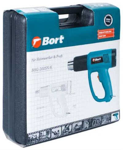 Лот: 24444201. Фото: 1. Строительный фен Bort BHG-2005N-K... Электроинструмент