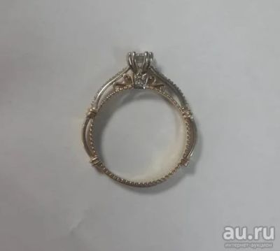 Лот: 13752785. Фото: 1. золотое кольцо с бриллом,женское... Кольца, перстни