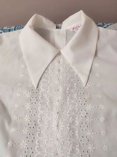Лот: 20422929. Фото: 1. Белая блузка СССР с вышивкой р... Одежда, текстиль