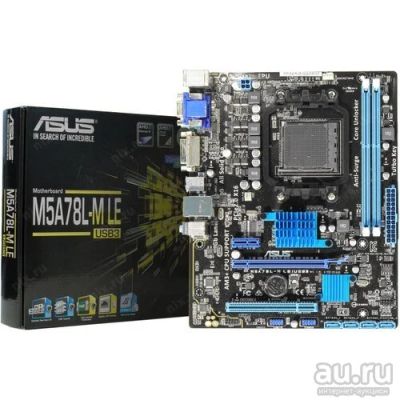 Лот: 18363490. Фото: 1. ASUS M5A78L-M LE/USB3 (AM3/AM3... Материнские платы