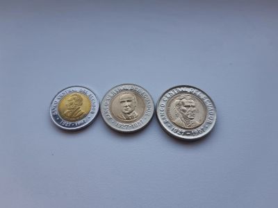 Лот: 16326353. Фото: 1. Эквадор набор из 3 монет 1997... Америка
